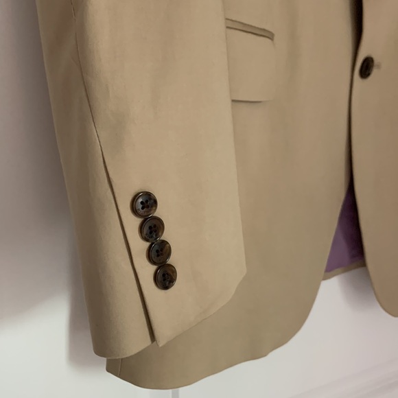 Tommy Hilfiger 2 button khaki blazer size L42 98% cotton 2% spandex - Picture 2 of 7